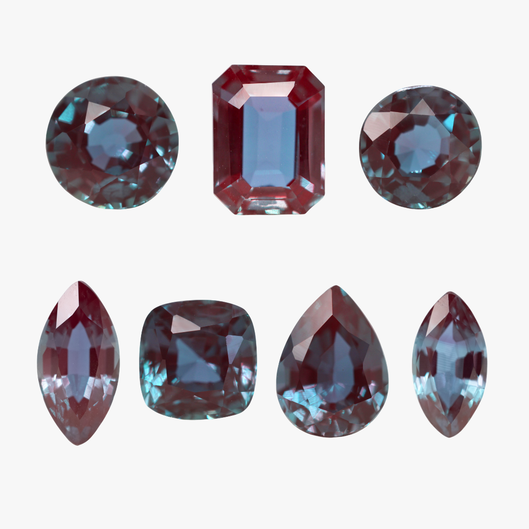 Lab Grown Alexandrite in the Shape of Your Choice for Custom Work