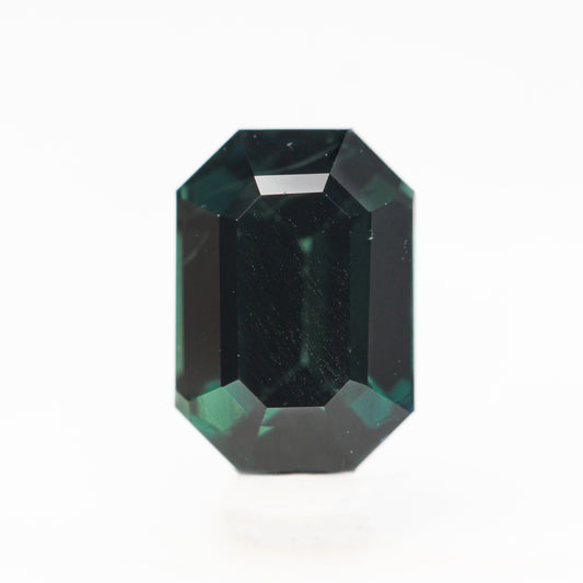 3.30 Carat Asscher Cut Green Sapphire for Custom Work - Inventory Code AGS330 - Midwinter Co. Alternative Bridal Rings and Modern Fine Jewelry