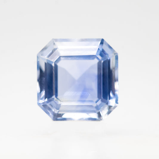1.34 Carat Cornflower Blue Asscher Cut Sapphire - Inventory Code BAS134 - Midwinter Co. Alternative Bridal Rings and Modern Fine Jewelry