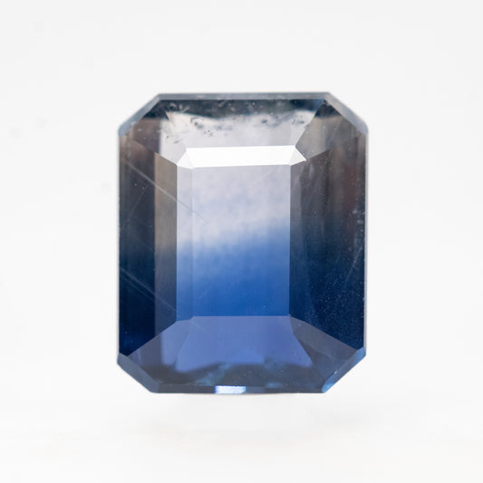 2.87 Carat Bicolor Blue Emerald Cut Sapphire for Custom Work - Inventory Coded BCES287 - Midwinter Co. Alternative Bridal Rings and Modern Fine Jewelry