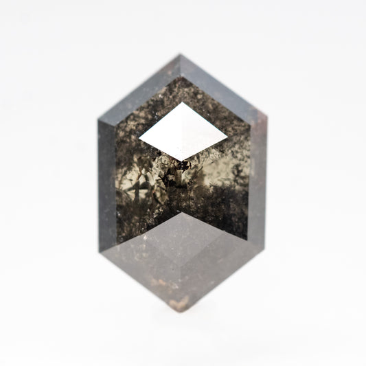 2.83 Carat Black Salt and Pepper Elongated Hexagon Diamond for Custom Work - Inventory Code BCH283 - Midwinter Co. Alternative Bridal Rings and Modern Fine Jewelry