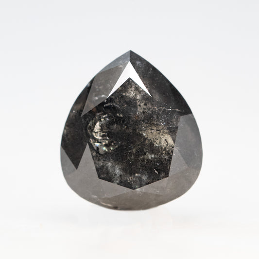 3.03 Carat Black Salt and Pepper Pear Diamond for Custom Work - Inventory Code BCP303 - Midwinter Co. Alternative Bridal Rings and Modern Fine Jewelry