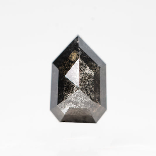 0.79 Carat Geometric Shield Black Salt and Pepper Diamond - Inventory Code BCS079 - Midwinter Co. Alternative Bridal Rings and Modern Fine Jewelry