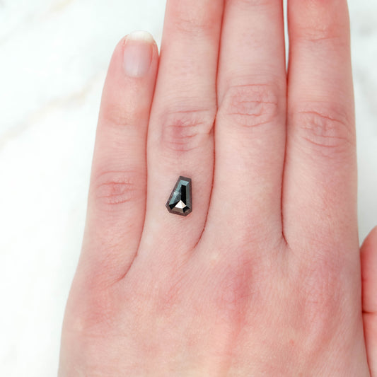 2.02 Carat Black Salt and Pepper Trapezoid Diamond for Custom Work - Inventory Code BCT202 - Midwinter Co. Alternative Bridal Rings and Modern Fine Jewelry