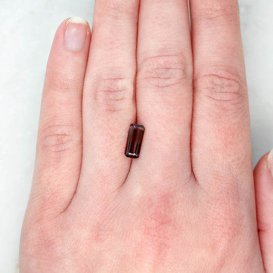 1.68 Carat Brown Emerald Cut Sapphire for Custom Work - Inventory Code BECS168 - Midwinter Co. Alternative Bridal Rings and Modern Fine Jewelry