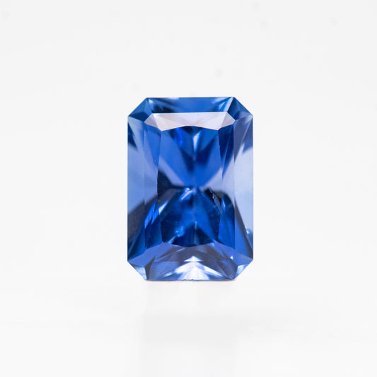 0.80 Carat Radiant Emerald Cut Cornflower Blue Sapphire for Custom Work - Inventory Code BES080 - Midwinter Co. Alternative Bridal Rings and Modern Fine Jewelry