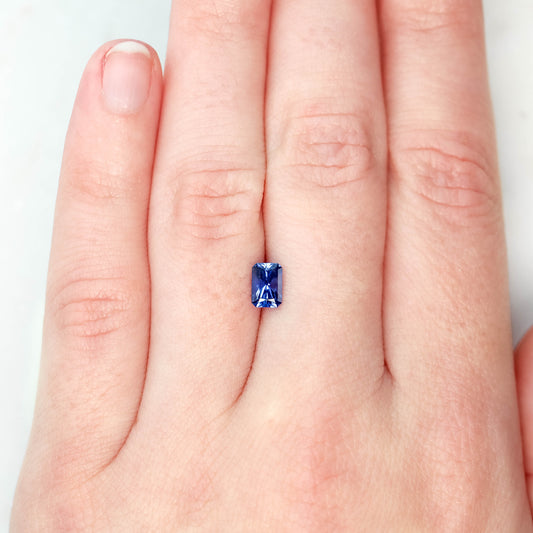 0.80 Carat Radiant Emerald Cut Cornflower Blue Sapphire for Custom Work - Inventory Code BES080 - Midwinter Co. Alternative Bridal Rings and Modern Fine Jewelry