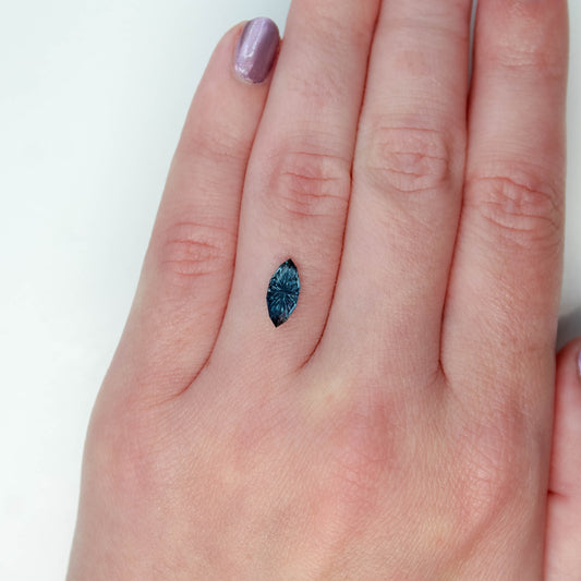 1.15 Carat Fantasy Cut Blue Marquise Sapphire for Custom Work - Inventory Code BMS115