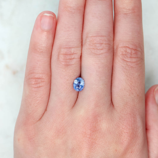 1.80 Carat Light Blue Oval Sapphire for Custom Work - Inventory Code BOS180 - Midwinter Co. Alternative Bridal Rings and Modern Fine Jewelry