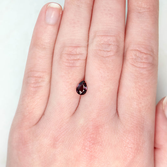 0.94 Carat Burgundy Pear Sapphire for Custom Work - Inventory Code BPS094 - Midwinter Co. Alternative Bridal Rings and Modern Fine Jewelry