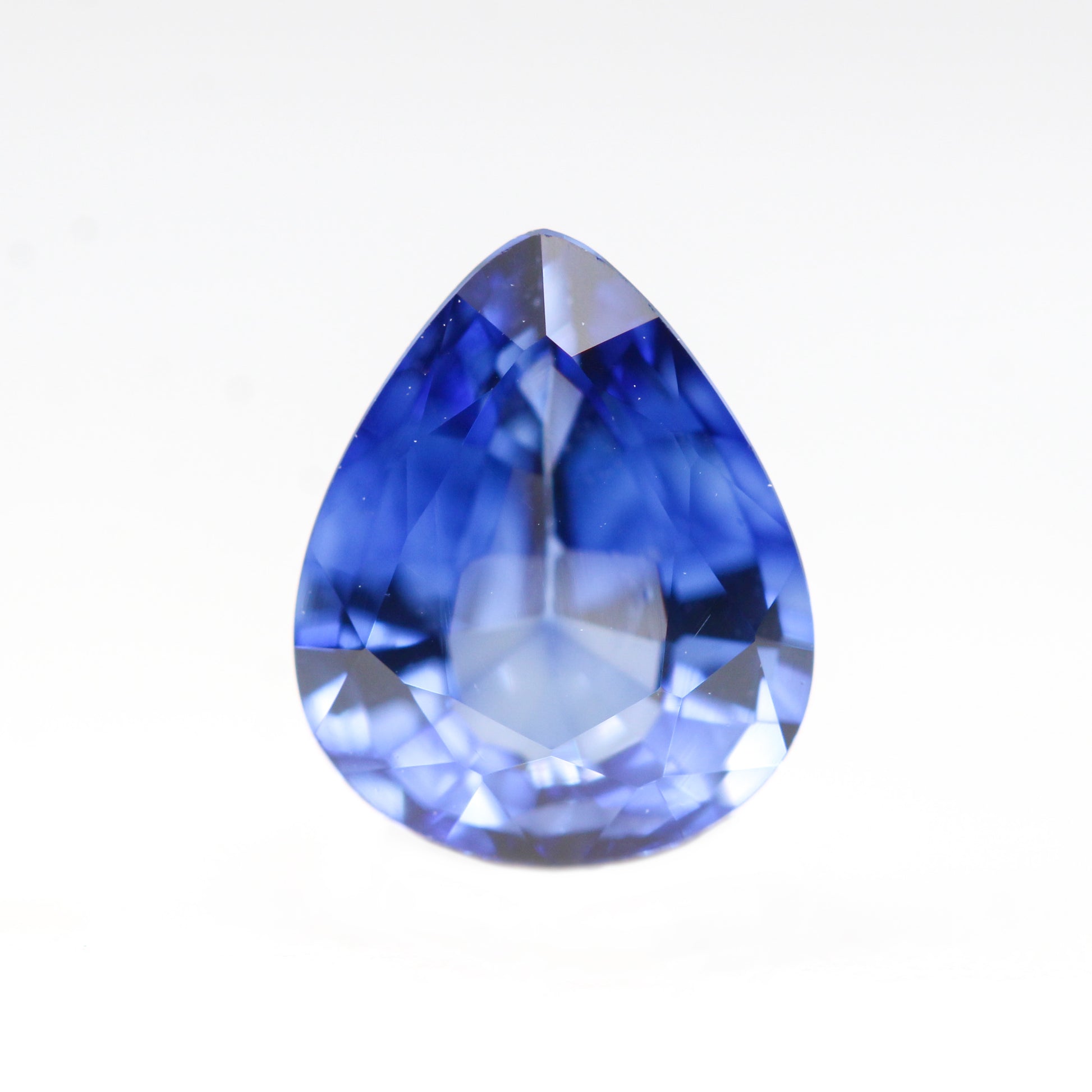 1.00 Carat Ceylon Blue Pear Sapphire for Custom Work - Inventory Code BPS100 - Midwinter Co. Alternative Bridal Rings and Modern Fine Jewelry