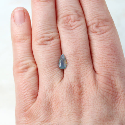 1.02 Carat Slightly Opalescent Blue Pear Sapphire for Custom Work - Inventory Code BPS102 - Midwinter Co. Alternative Bridal Rings and Modern Fine Jewelry