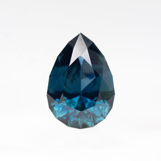 2.02 Carat Blue Geometric Pear Australian Sapphire for Custom Work - Inventory Code BPS202 - Midwinter Co. Alternative Bridal Rings and Modern Fine Jewelry