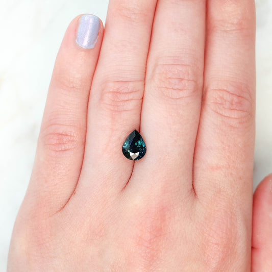 2.35 Carat Teal Blue Pear Sapphire for Custom Work - Inventory Code TPS235 - Midwinter Co. Alternative Bridal Rings and Modern Fine Jewelry