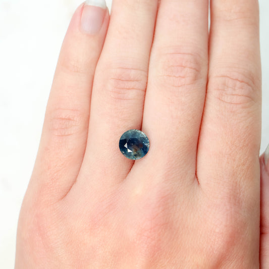 3.69 Carat Blue Round Sapphire for Custom Work - Inventory Code BRS369 - Midwinter Co. Alternative Bridal Rings and Modern Fine Jewelry