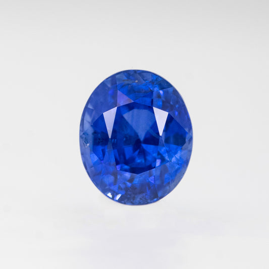 2.02 Carat Cobalt Blue Oval Sapphire for Custom Work - Inventory Code CBOS202 - Midwinter Co. Alternative Bridal Rings and Modern Fine Jewelry
