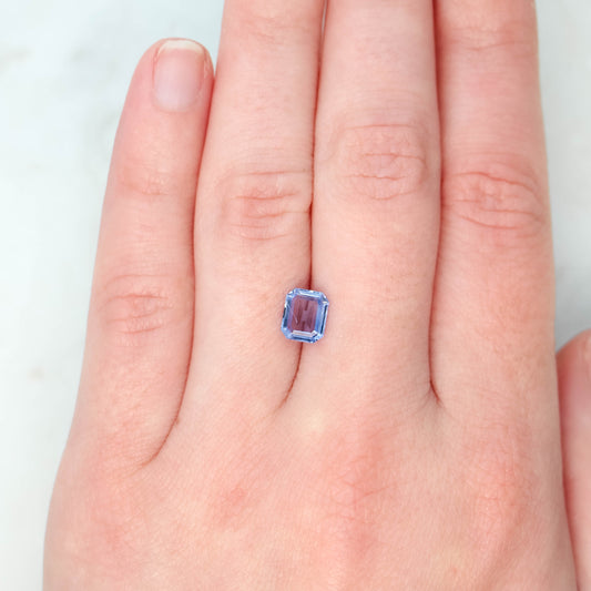 1.28 Carat Emerald Cut Cornflower Blue Sapphire for Custom Work - Inventory Code CBS128 - Midwinter Co. Alternative Bridal Rings and Modern Fine Jewelry