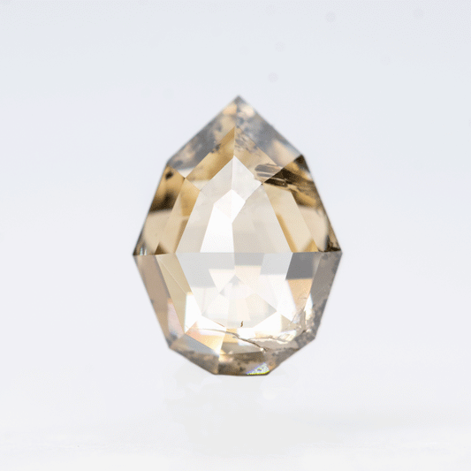1.17 Carat Clear Champagne Geometric Pear Diamond for Custom Work - Inventory Code CCGP117 - Midwinter Co. Alternative Bridal Rings and Modern Fine Jewelry