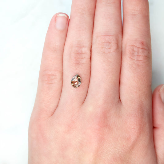 1.17 Carat Clear Champagne Geometric Pear Diamond for Custom Work - Inventory Code CCGP117 - Midwinter Co. Alternative Bridal Rings and Modern Fine Jewelry