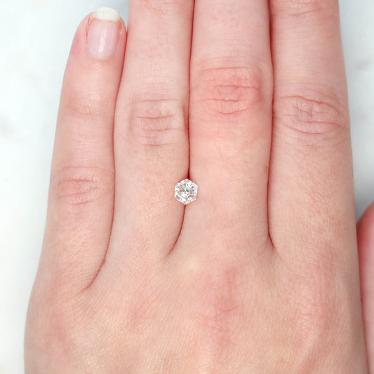 0.68 Carat Clear Hexagon Certified Diamond for Custom Work - Inventory Code CCH068 - Midwinter Co. Alternative Bridal Rings and Modern Fine Jewelry