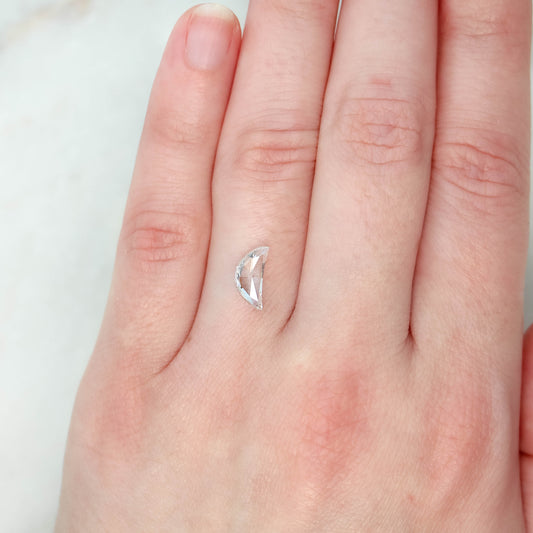 1.07 Carat Clear Half Moon Lab Grown Diamond for Custom Work - Inventory Code CCHM107 - Midwinter Co. Alternative Bridal Rings and Modern Fine Jewelry
