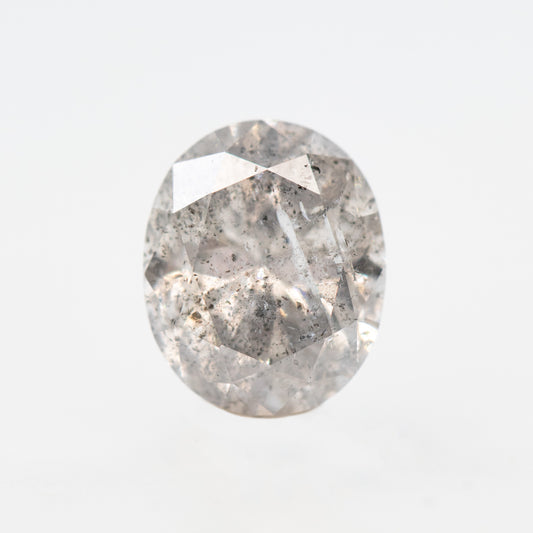 1.68 Carat Gray Salt and Pepper Oval Diamond for Custom Work - Inventory Code CCO168 - Midwinter Co. Alternative Bridal Rings and Modern Fine Jewelry