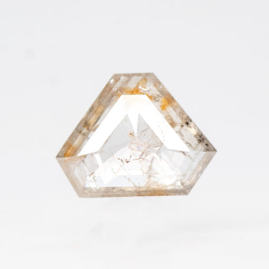 0.95 Clear Salt and Pepper Shield Diamond for Custom Work - Inventory Code CCS095 - Midwinter Co. Alternative Bridal Rings and Modern Fine Jewelry