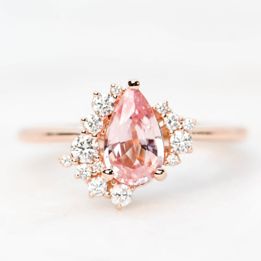 Project: Custom Orion Ring with 1 Carat Pink Pear Sapphire and White Diamond Accents in 14k - Midwinter Co. Alternative Bridal Rings and Modern Fine Jewelry