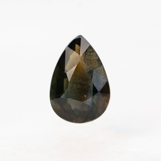 1.00 Carat Dark Brown Pear Sapphire for Custom Work - Inventory Code DBPS100 - Midwinter Co. Alternative Bridal Rings and Modern Fine Jewelry