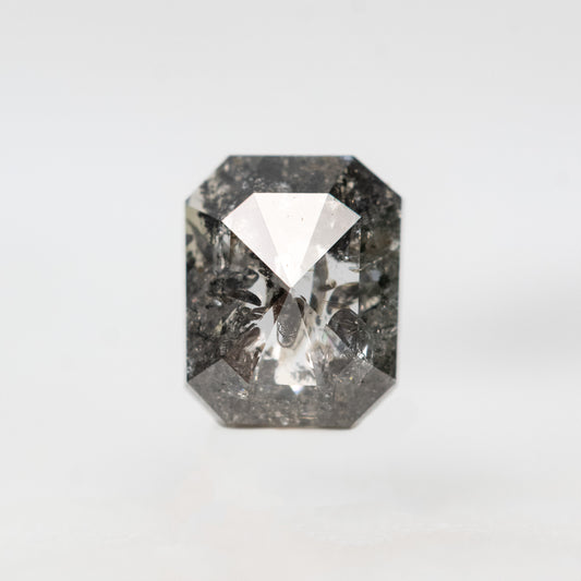 0.88 Carat Dark and Clear Emerald Cut Salt and Pepper Diamond for Custom Work - Inventory Code DCEC088 - Midwinter Co. Alternative Bridal Rings and Modern Fine Jewelry