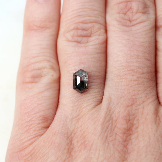 1.25 Carat Dark and Clear Elongated Hexagon Diamond for Custom Work - Inventory Code DCH125 - Midwinter Co. Alternative Bridal Rings and Modern Fine Jewelry