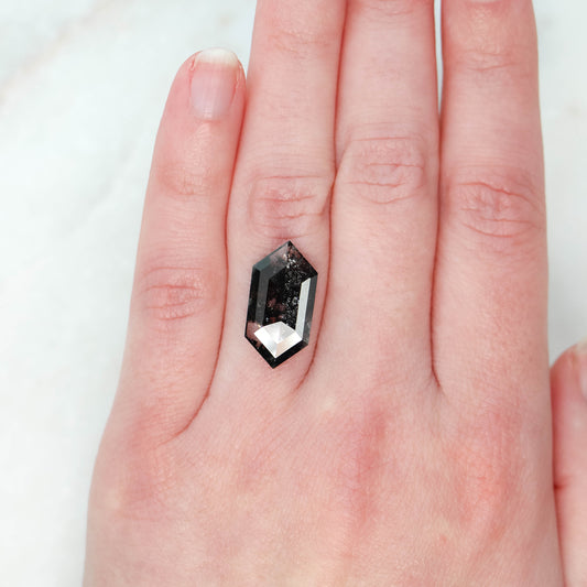 5.55 Carat Dark and Clear Hexagon Diamond for Custom Work - Inventory Code DCH555 - Midwinter Co. Alternative Bridal Rings and Modern Fine Jewelry