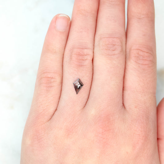0.54 Carat Dark and Clear Salt and Pepper Kite Diamond for Custom Work - Inventory Code DCK054 - Midwinter Co. Alternative Bridal Rings and Modern Fine Jewelry