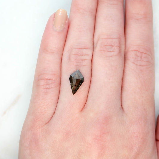 1.93 Carat Dark Champagne Salt and Pepper Kite Diamond - Inventory Code DCK193 - Midwinter Co. Alternative Bridal Rings and Modern Fine Jewelry