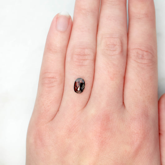 1.26 Carat Dark and Clear Oval Salt and Pepper Diamond for Custom Work - Inventory Code DCO126 - Midwinter Co. Alternative Bridal Rings and Modern Fine Jewelry