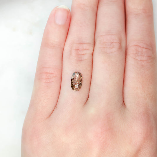 1.29 Carat Brown Salt and Pepper Oval Diamond for Custom Work - Inventory Code DCO129 - Midwinter Co. Alternative Bridal Rings and Modern Fine Jewelry