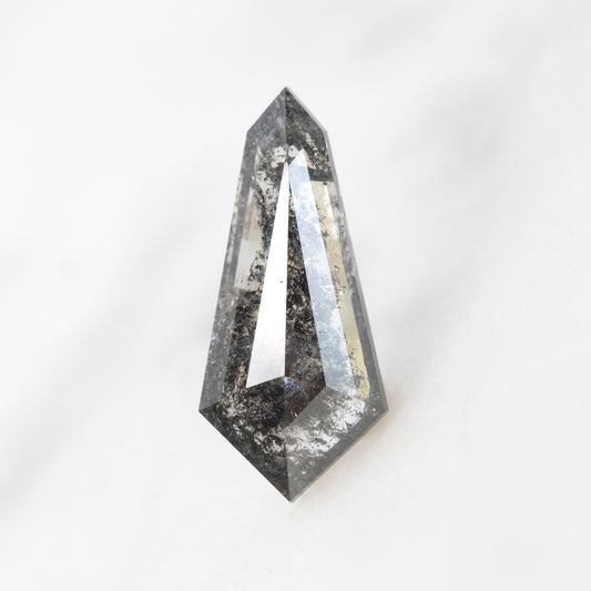 2.68 Carat Shield Cut Clear Salt and Pepper Diamond for Custom Work - Inventory Code DCS268 - Midwinter Co. Alternative Bridal Rings and Modern Fine Jewelry