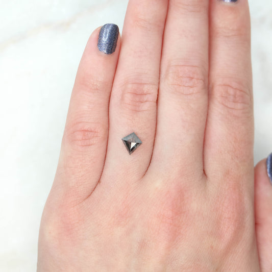 0.75 Carat Gray Kite Salt and Pepper Diamond for Custom Work - Inventory Code DSK075 - Midwinter Co. Alternative Bridal Rings and Modern Fine Jewelry