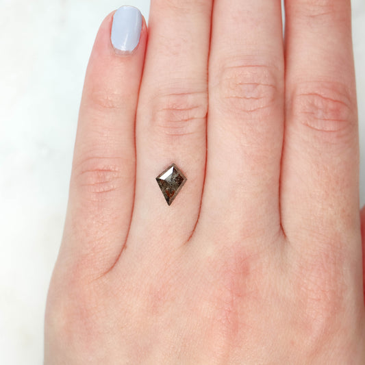 1.25 Carat Dark Gray Salt and Pepper Kite Diamond for Custom Work - Inventory Code DSK125 - Midwinter Co. Alternative Bridal Rings and Modern Fine Jewelry