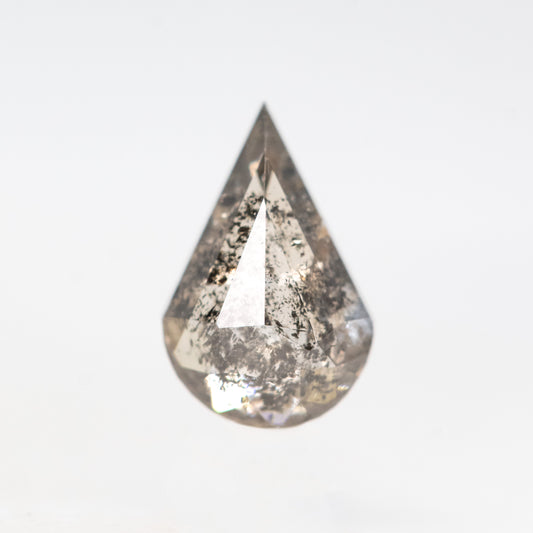 0.59 Carat Dark Gray Salt and Pepper Geometric Pear Diamond for Custom Work - Inventory Code DSP059 - Midwinter Co. Alternative Bridal Rings and Modern Fine Jewelry
