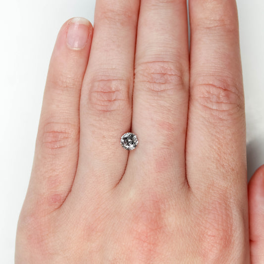 0.72 Carat Dark Gray Round Diamond for Custom Work - Inventory Code DSR072 - Midwinter Co. Alternative Bridal Rings and Modern Fine Jewelry