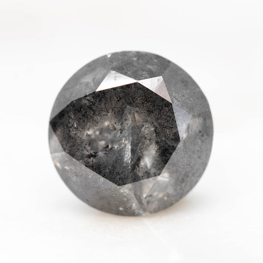 5.22 Carat Round Dark Salt and Pepper Diamond for Custom Work - Inventory Code DSR522 - Midwinter Co. Alternative Bridal Rings and Modern Fine Jewelry