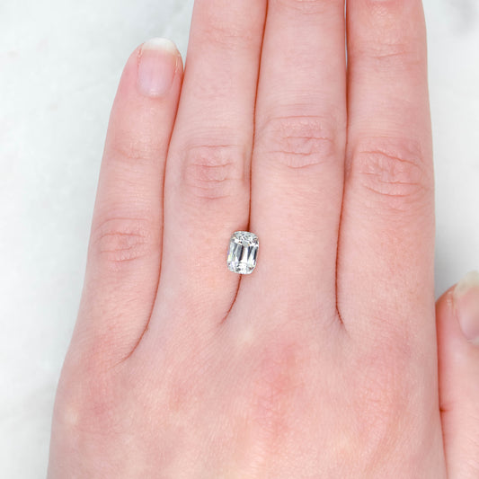 2.20 Carat Clear Elongated Cushion Cut Sapphire for Custom Work - Inventory Code EACS220 - Midwinter Co. Alternative Bridal Rings and Modern Fine Jewelry