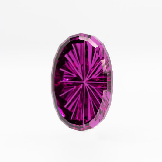 *CAELEN (J) 8.91 Carat Fantasy Cut Oval Garnet for Custom Work - Inventory Code FCG891 - Midwinter Co. Alternative Bridal Rings and Modern Fine Jewelry