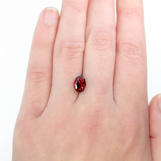 2.28 Carat Fancy Geometric Oval Rhodolite Garnet for Custom Work - Inventory Code FCRG228 - Midwinter Co. Alternative Bridal Rings and Modern Fine Jewelry