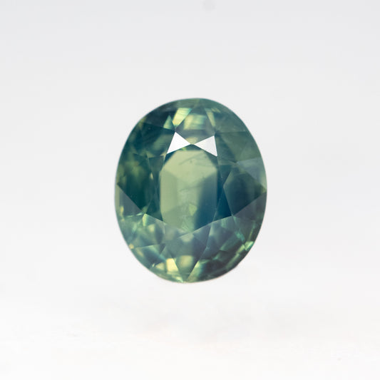 1.00 Carat Green Oval Sapphire for Custom Work - Inventory Code GBOS100 - Midwinter Co. Alternative Bridal Rings and Modern Fine Jewelry