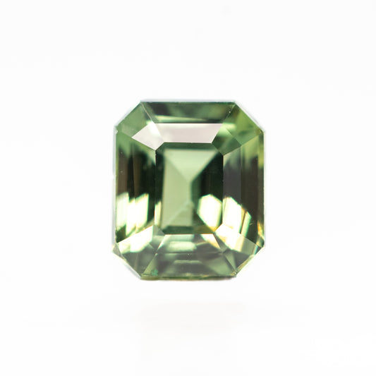 1.05 Carat Green Emerald Cut Sapphire for Custom Work - Inventory Code GECS105 - Midwinter Co. Alternative Bridal Rings and Modern Fine Jewelry