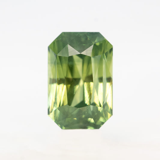 4.04 Carat Green Emerald Cut Sapphire for Custom Work - Inventory Code GECS404 - Midwinter Co. Alternative Bridal Rings and Modern Fine Jewelry