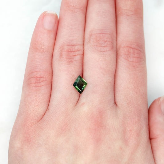 1.33 Carat Green Lozenge Sapphire for Custom Work - Inventory Code GLS133 - Midwinter Co. Alternative Bridal Rings and Modern Fine Jewelry