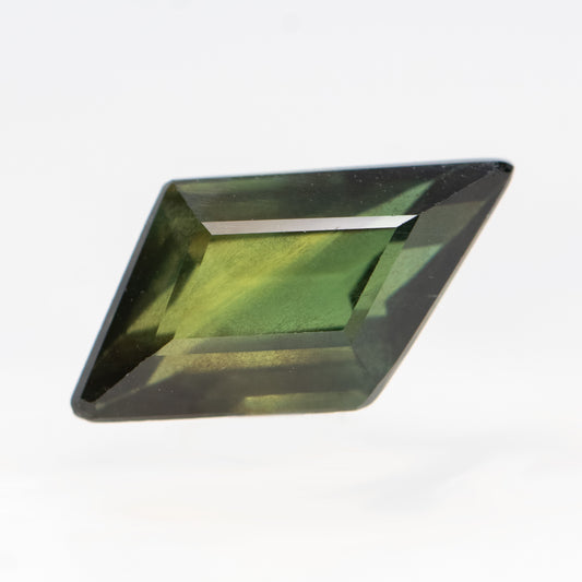 2.44 Carat Green Rhombus Sapphire for Custom Work - Inventory Code GRS244 - Midwinter Co. Alternative Bridal Rings and Modern Fine Jewelry